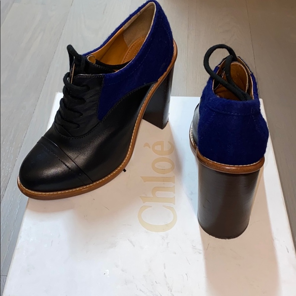 Chloe Close Toe Black Booties size 37.5
